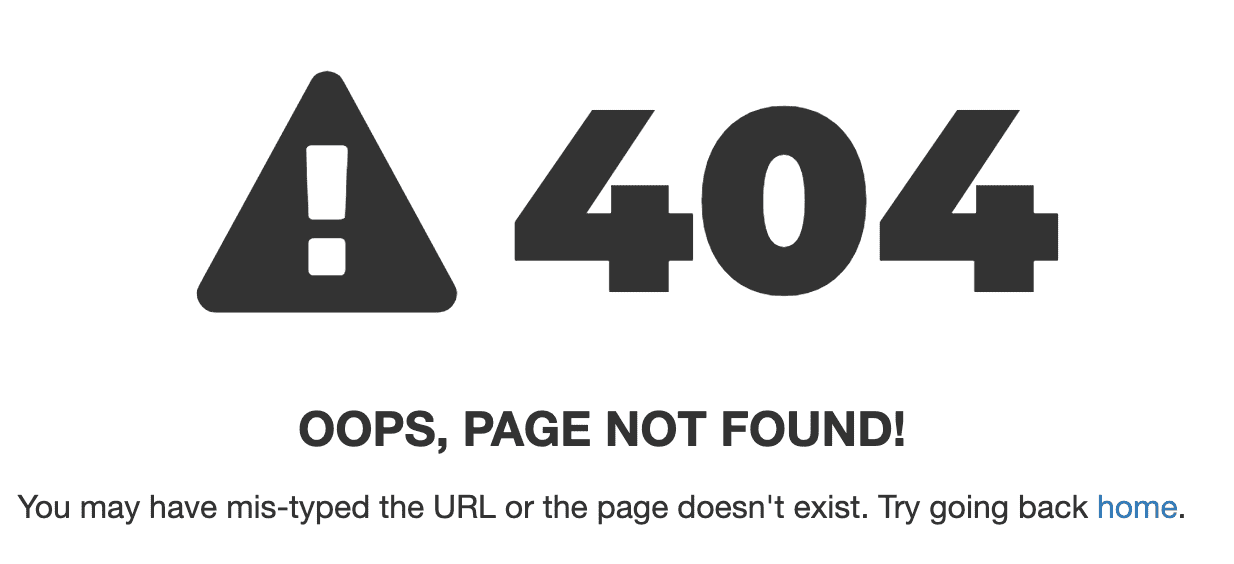 Classic 404 not found page